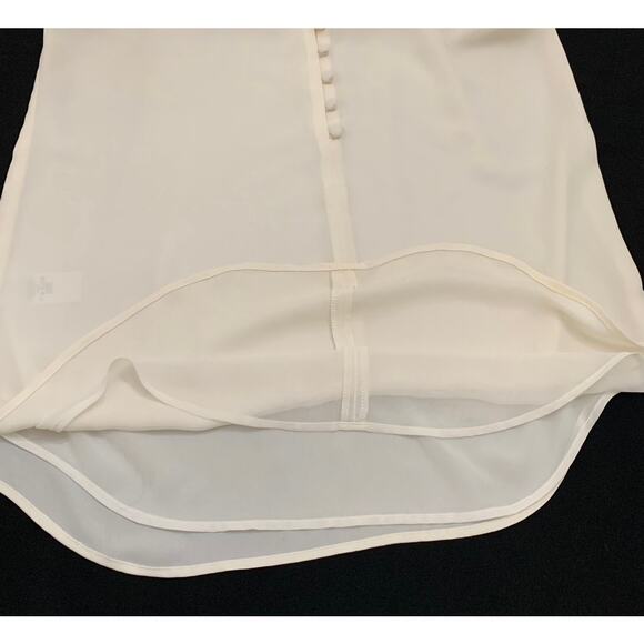 Loft Womens Slip Top Cream Sz. Small Sheer with Full Lining Feminine Lightweight - Picture 6 of 12